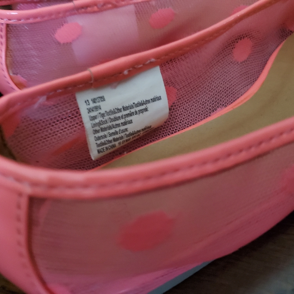 GYMBOREE Girls 13 bright salmon dress flats - Picture 4 of 9